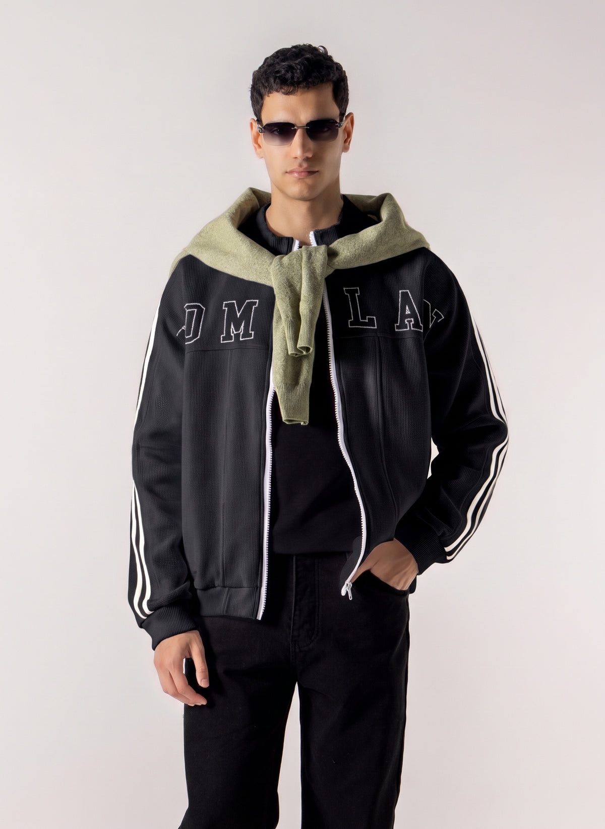 EMBROIDERED VARISITY BOMBER JACKET
