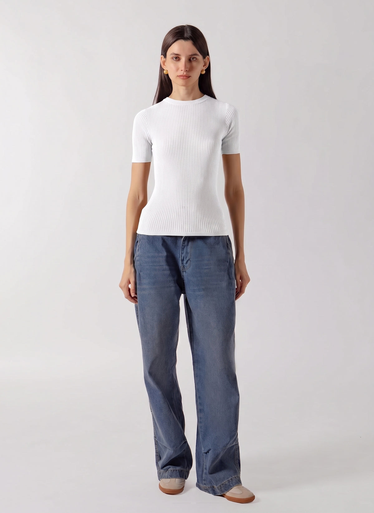 RIBBED KNIT TEE