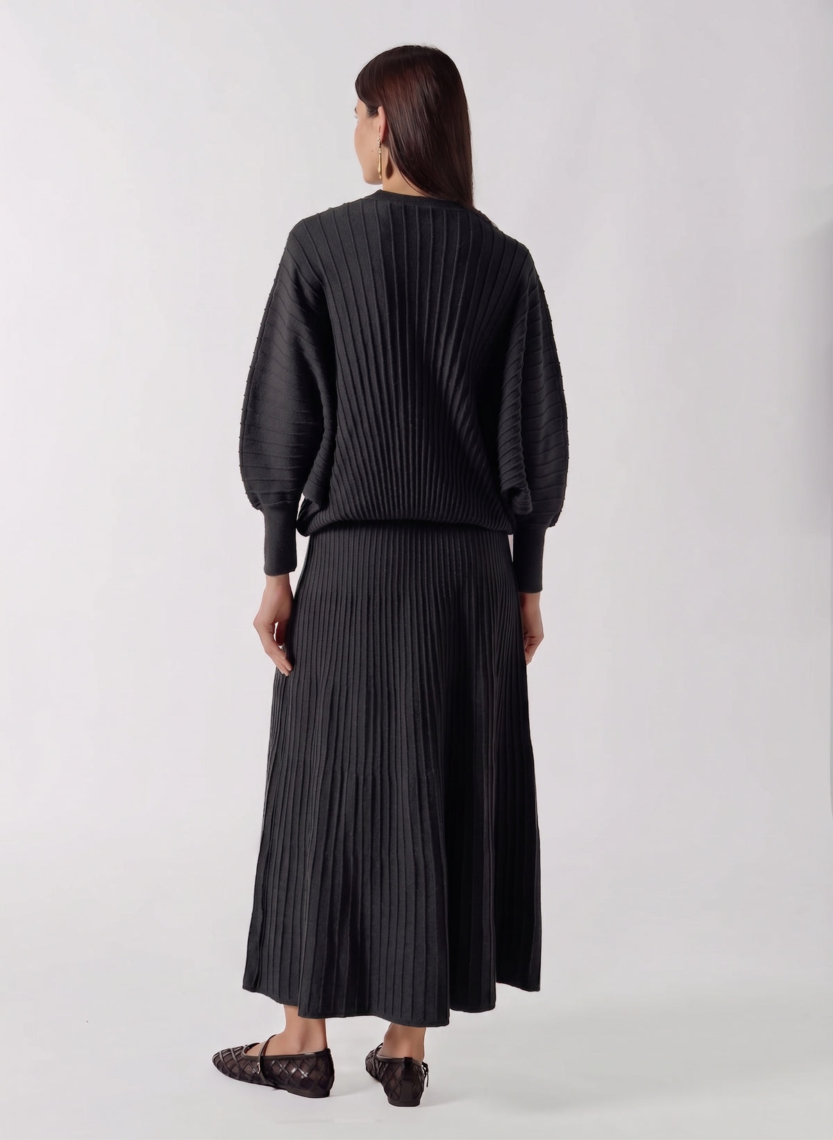 RIBBED CASHMERE BLEND SWEATER SET