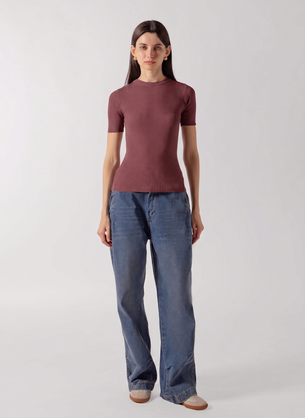 RIBBED KNIT TEE