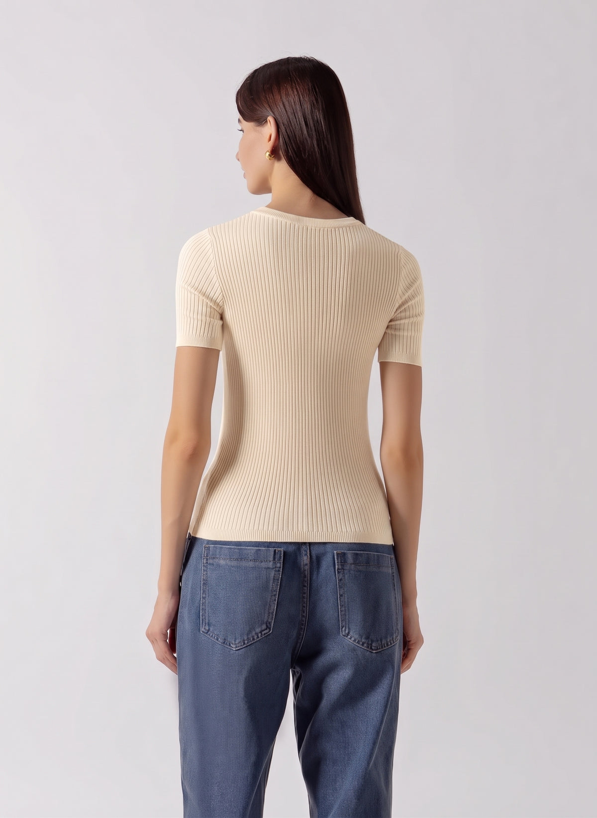 RIBBED KNIT TEE