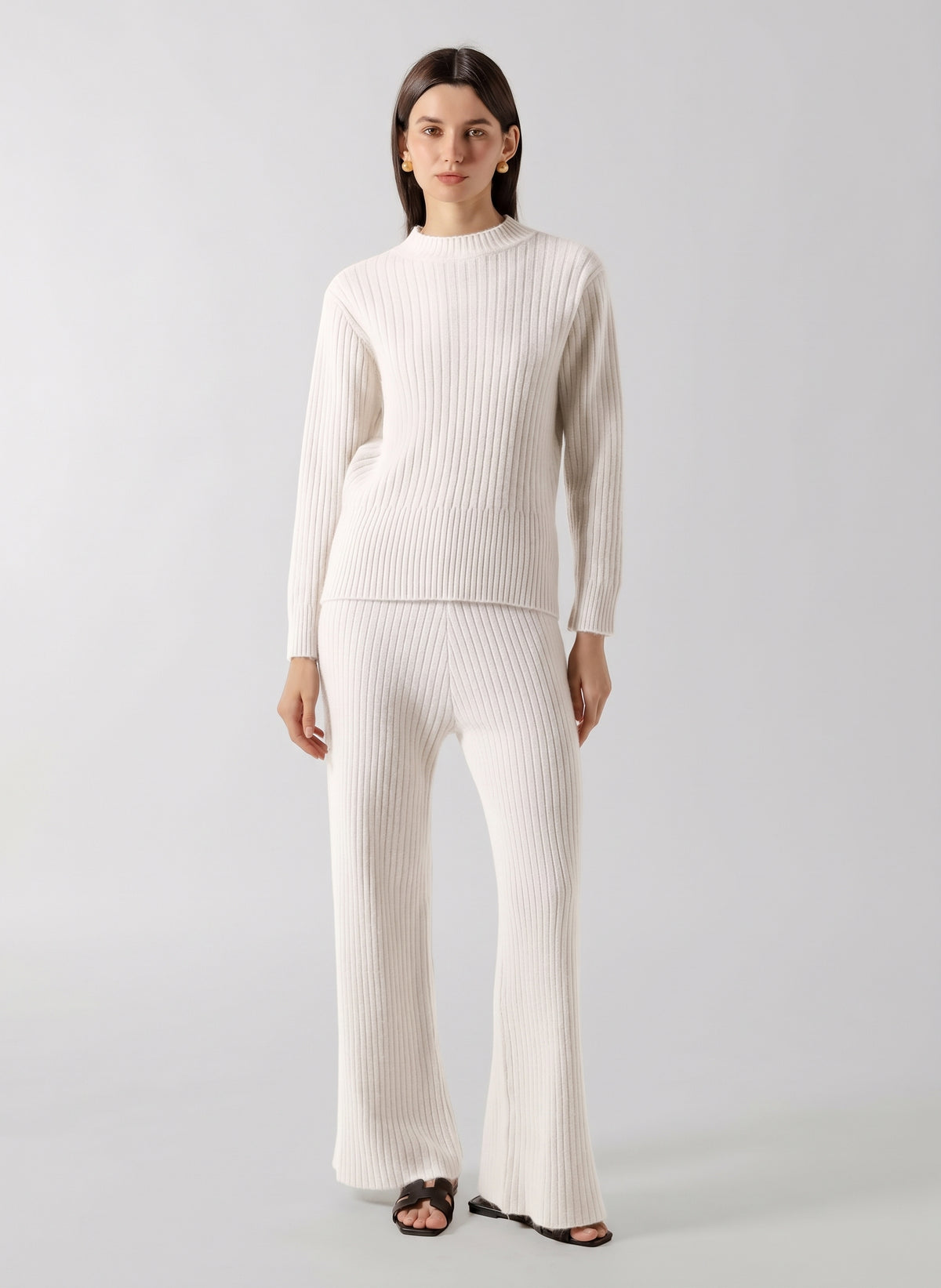 WOOL BLEND KNIT LOUNGE SET