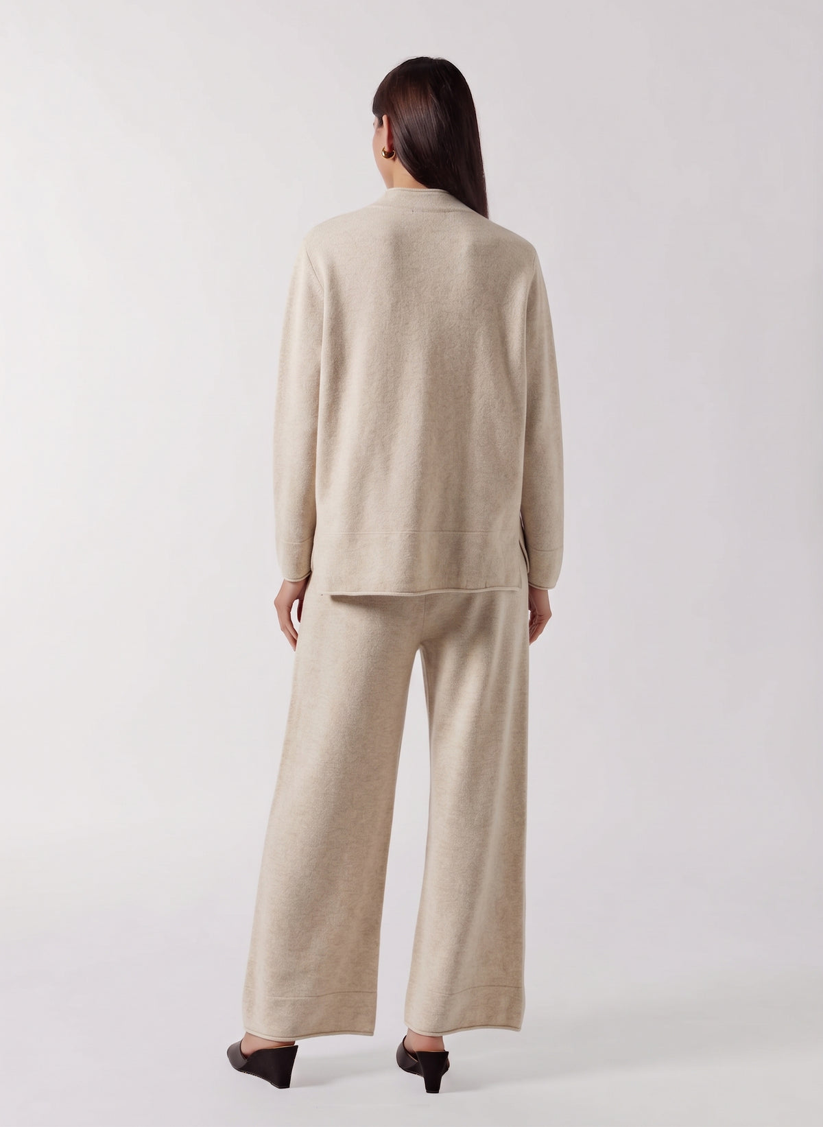 MOCK NECK CASHMERE BLEND SWEATER SET