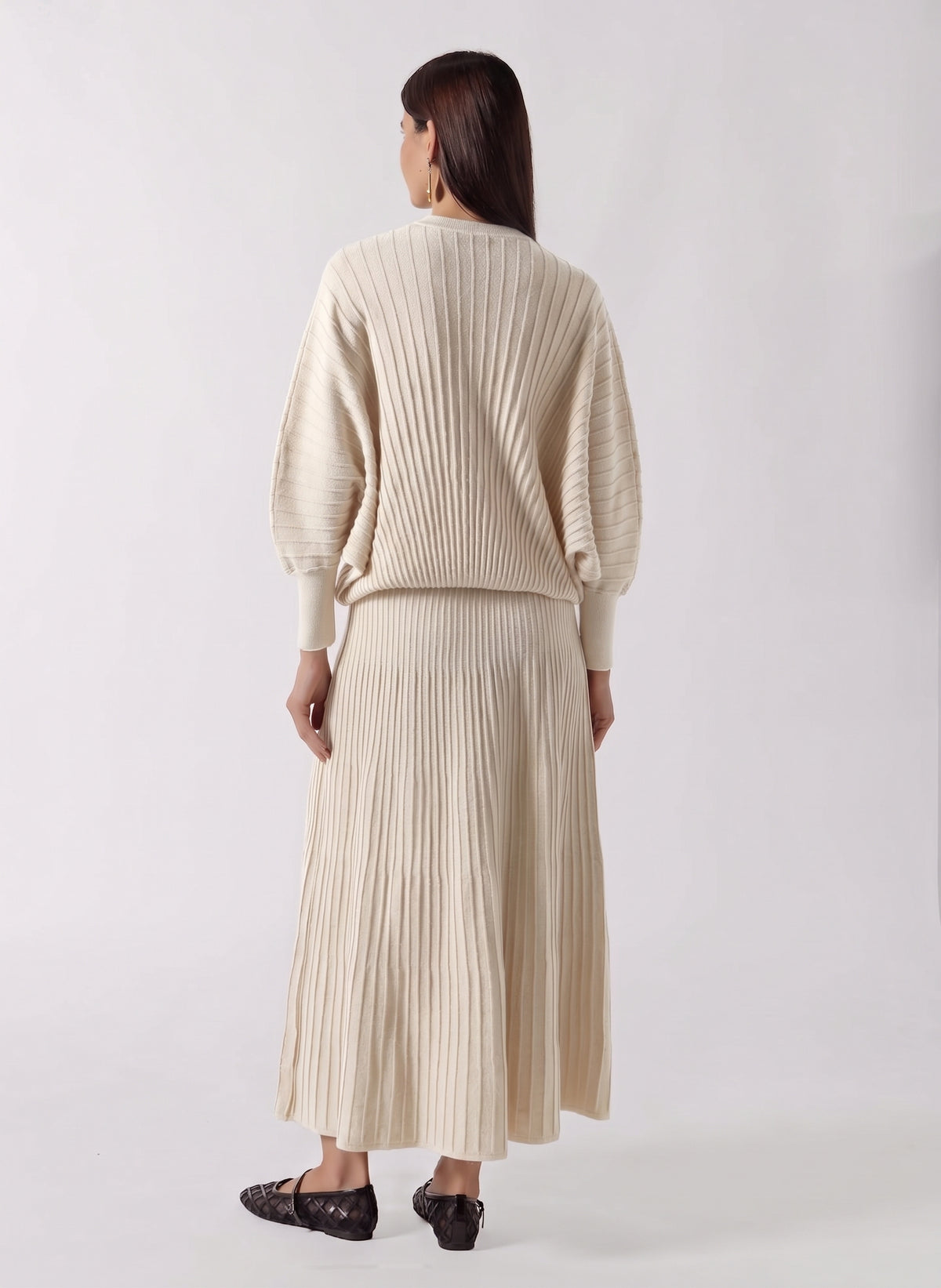 RIBBED CASHMERE BLEND SWEATER SET