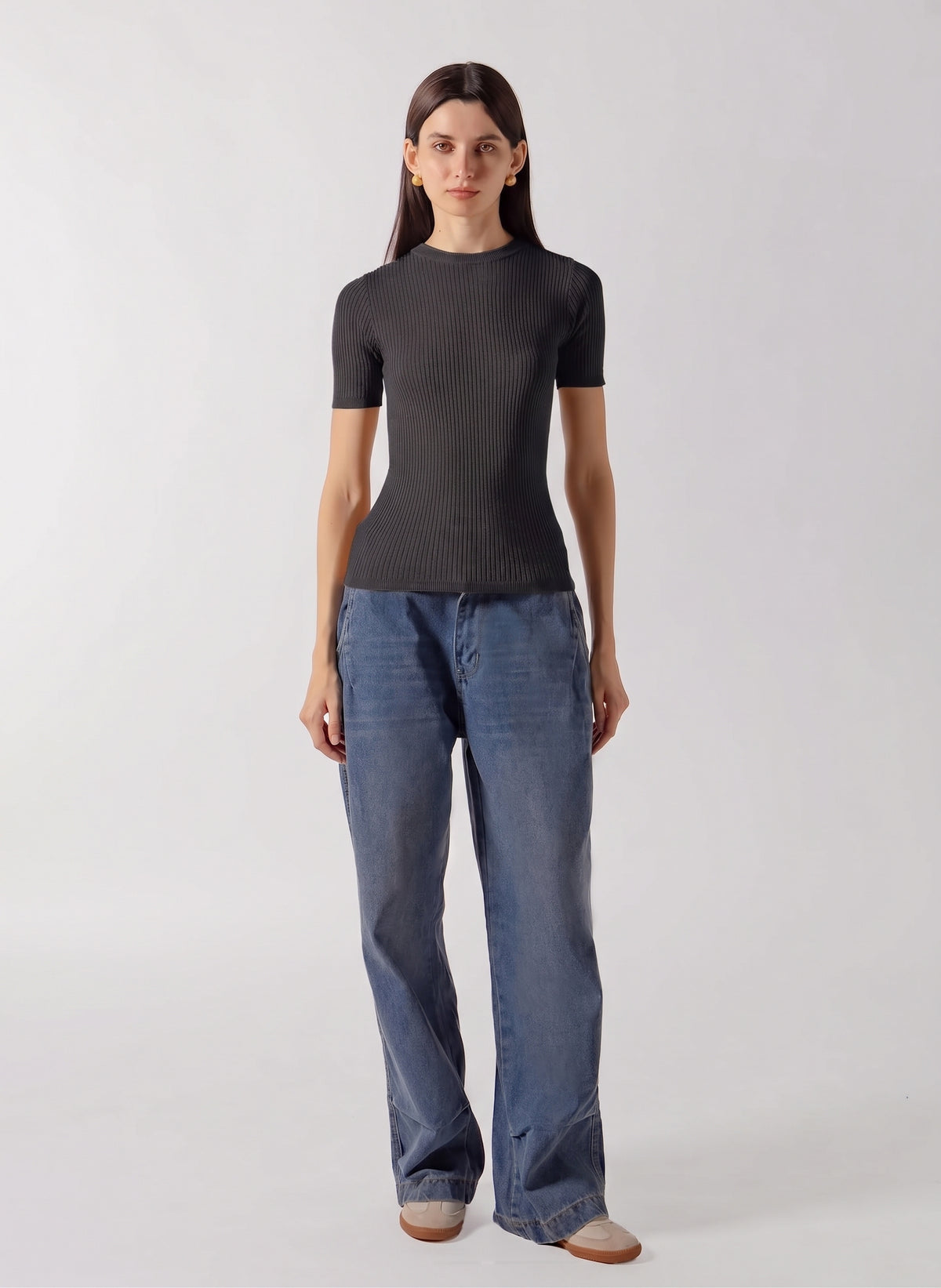 RIBBED KNIT TEE