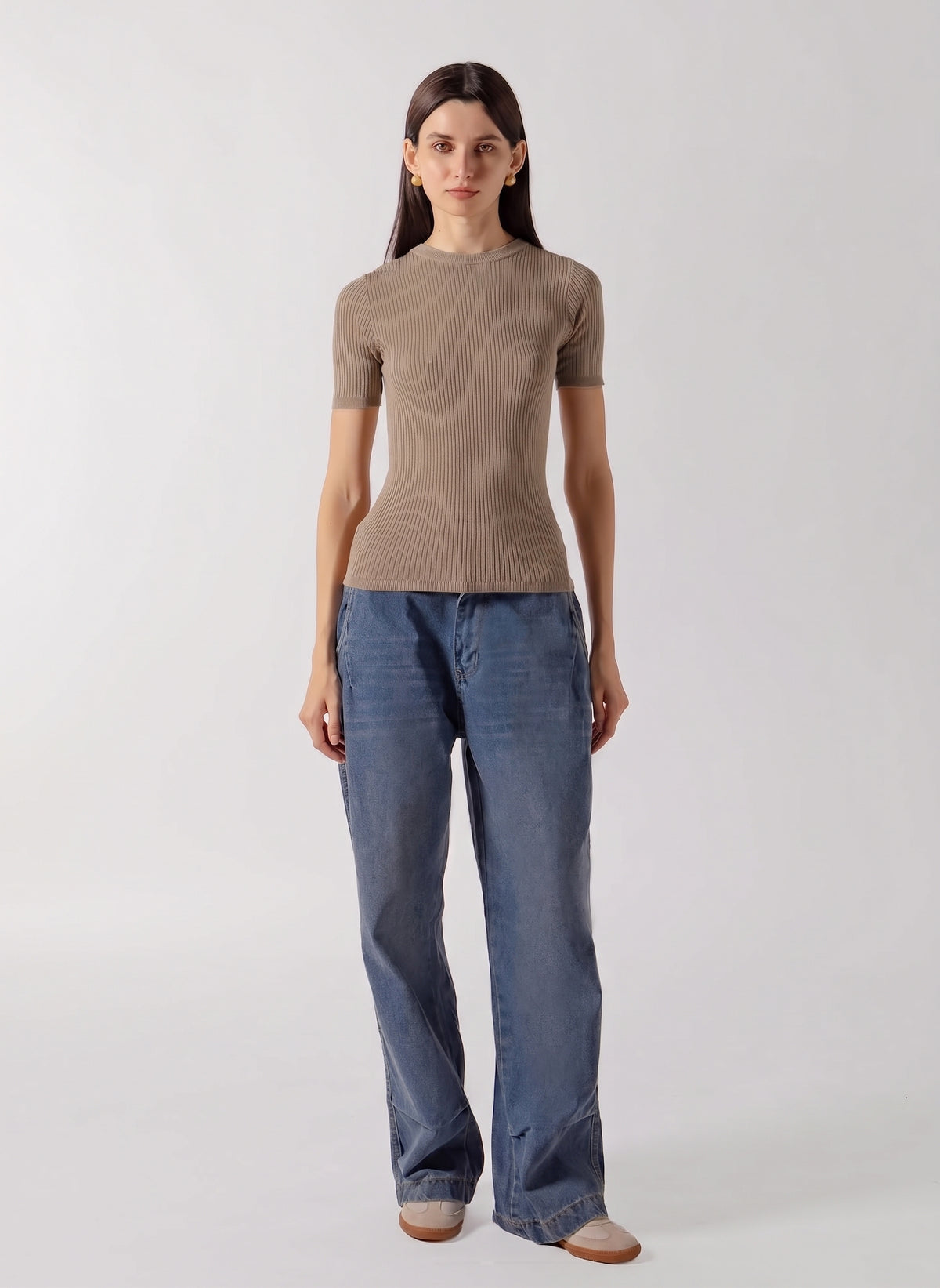 RIBBED KNIT TEE