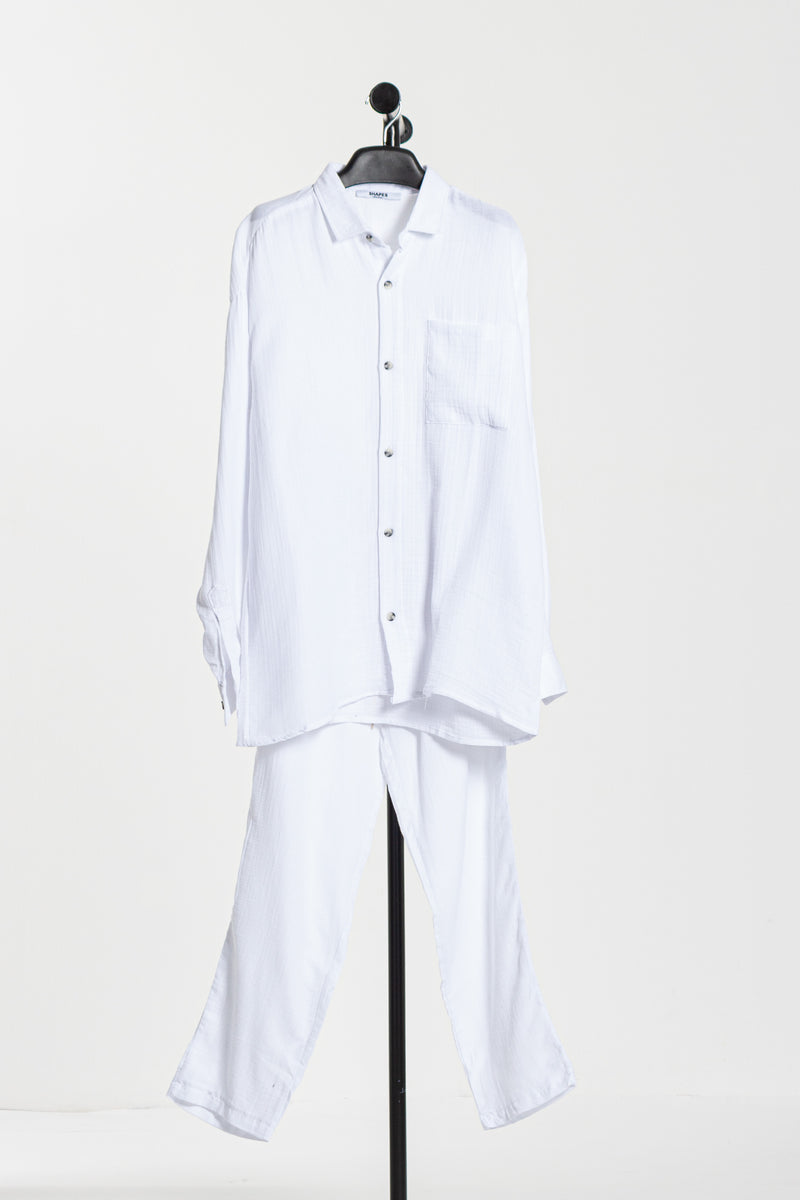 LINEN BLEND SHIRT SET