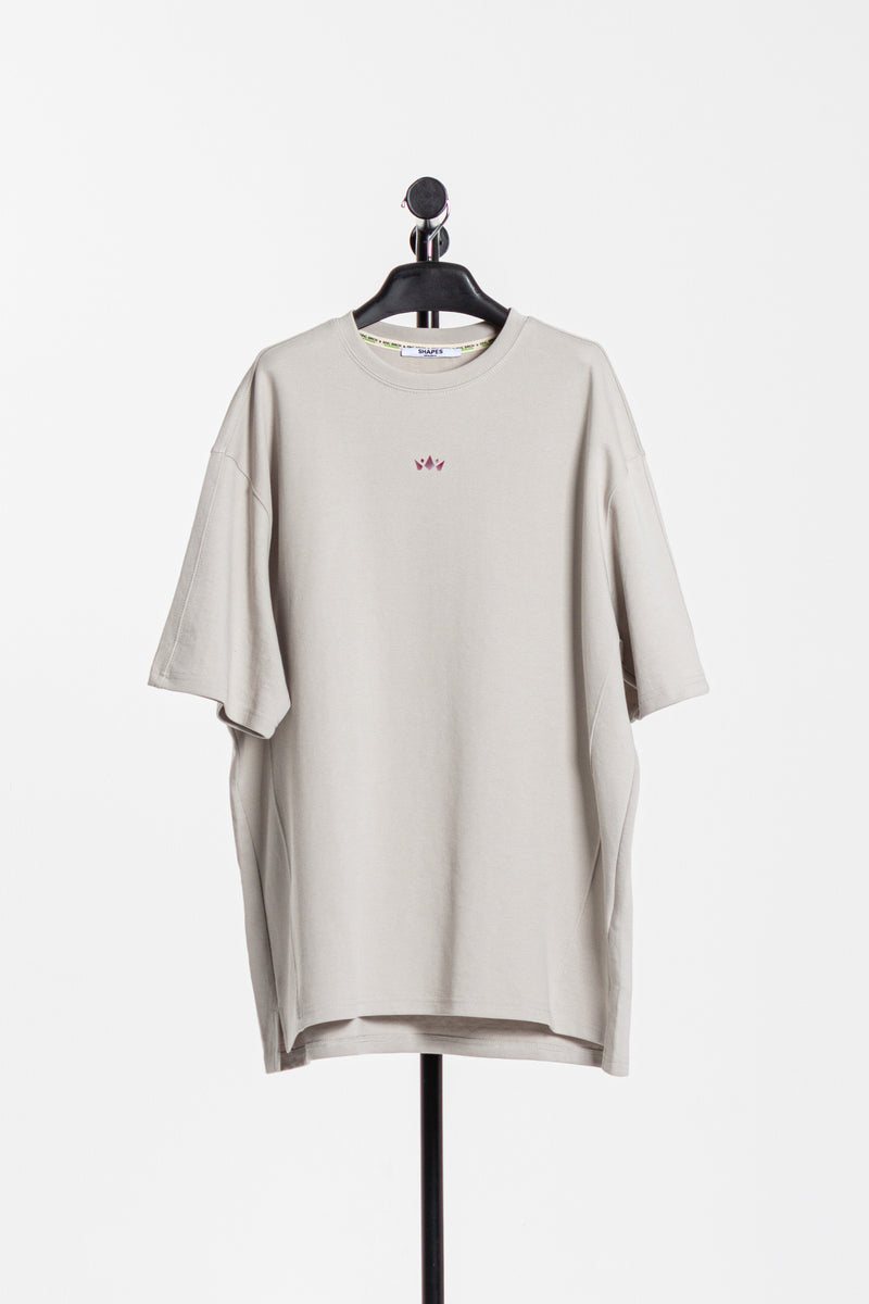 TEXTURED CONTRAST DETAIL T-SHIRT