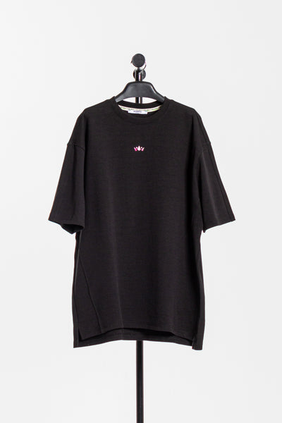 TEXTURED CONTRAST DETAIL T-SHIRT