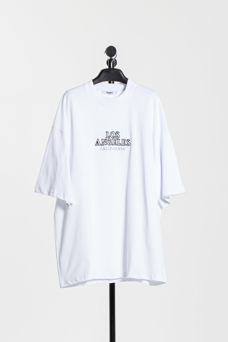 T-SHIRT WITH EMBROIDERED SLOGAN