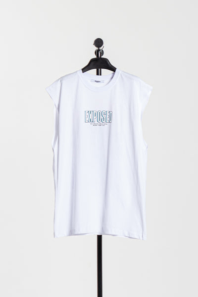 SLOGAN PRINT CUT T-SHIRT