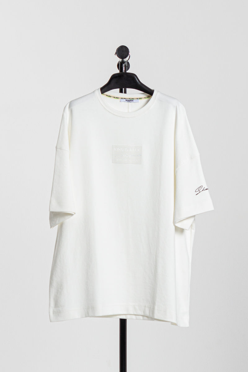 EMBROIDERED SLOGAN T-SHIRT