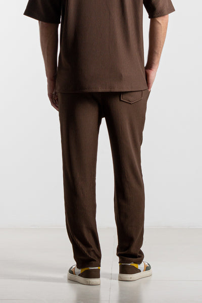 RIBBED JOGGER WAIST TROUSERS