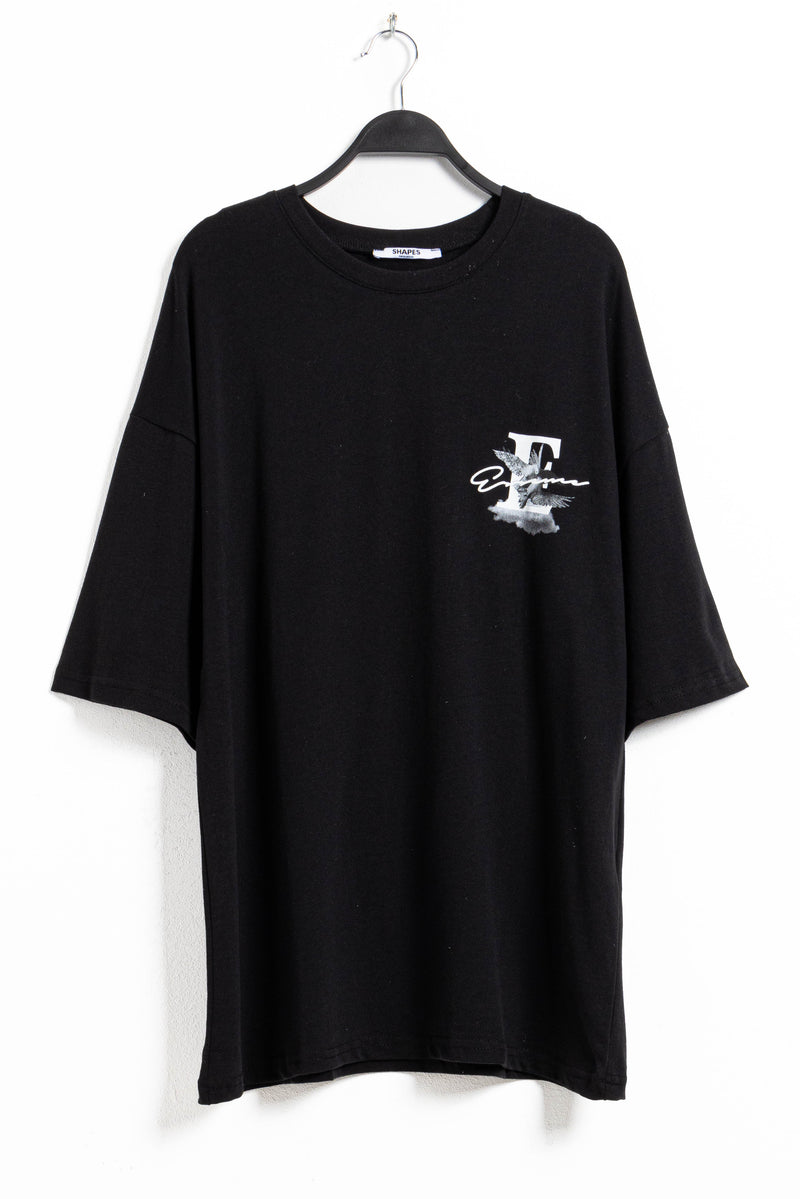 CONTRAST PRINT T-SHIRT