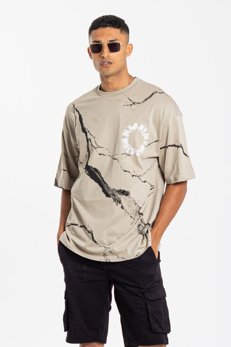 CONTRAST PRINTED T-SHIRT