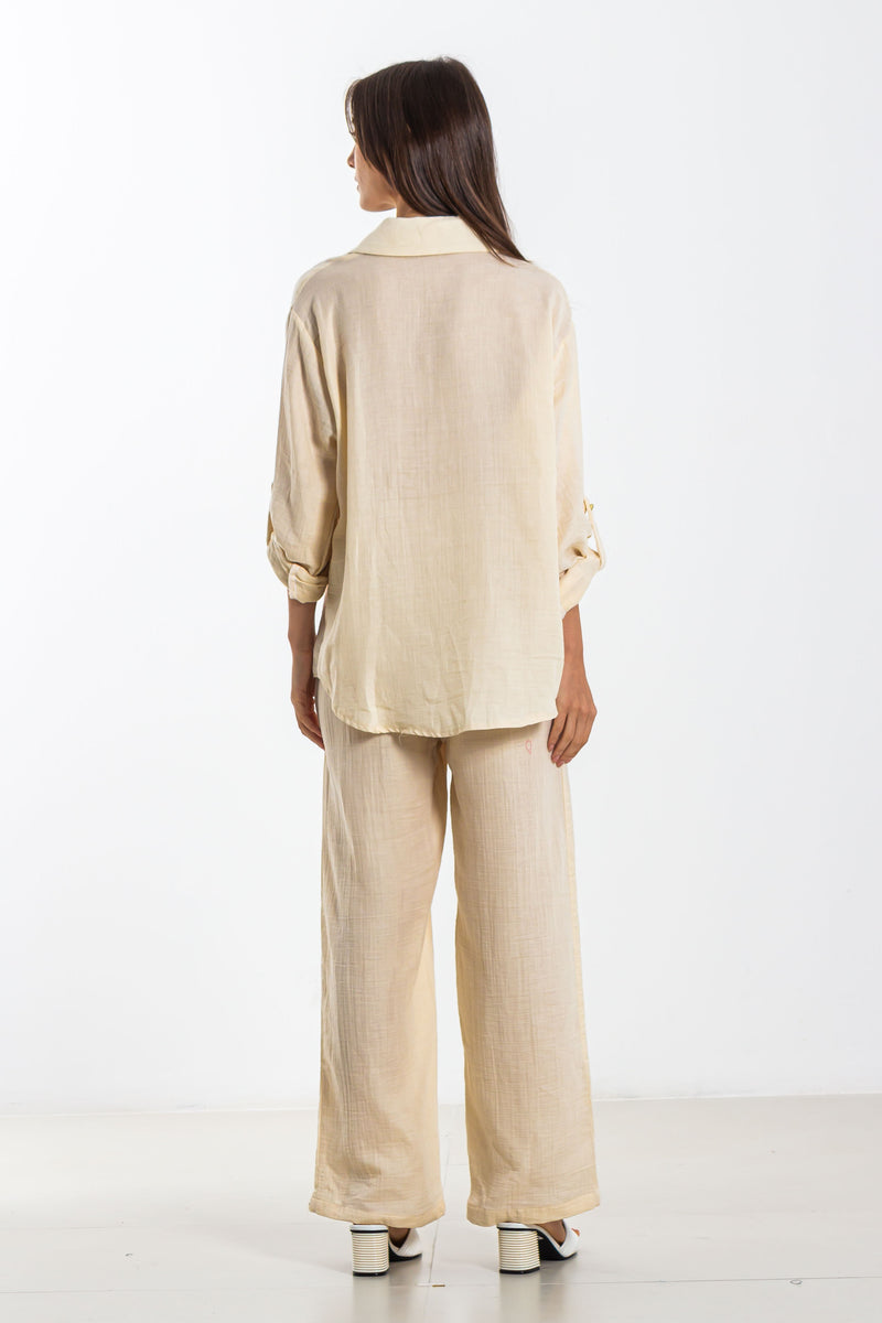 LINEN SHIRT SET WITH POCKETS