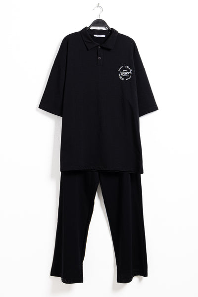 PRINTED POLO SHIRT SET