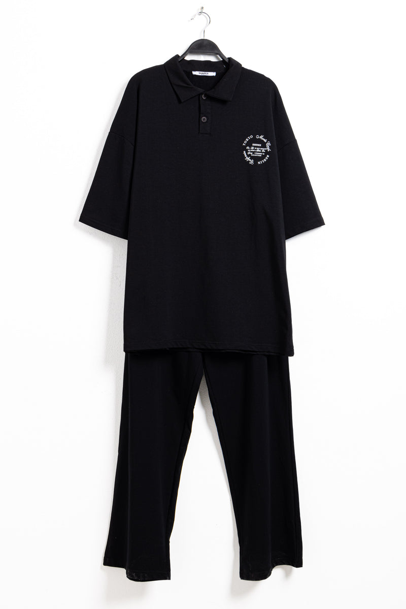 PRINTED POLO SHIRT SET