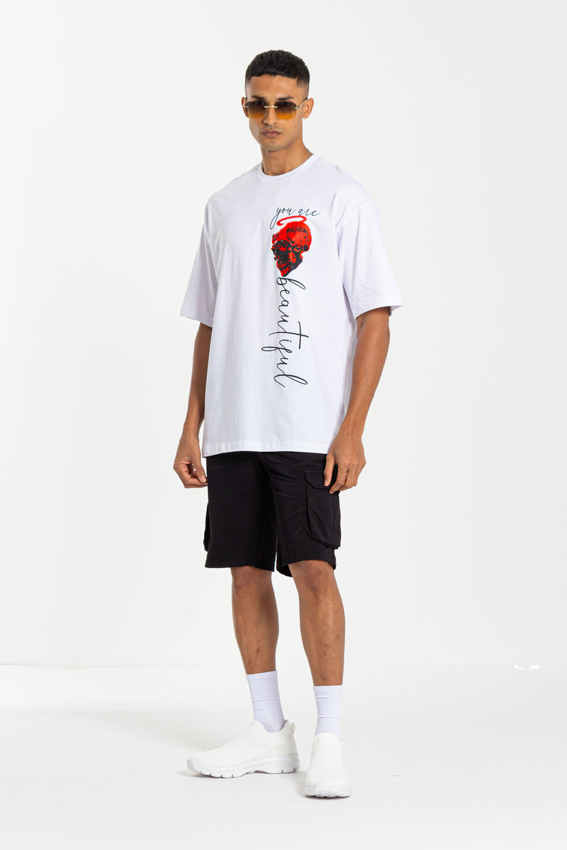 CONTRAST PRINTED T-SHIRT