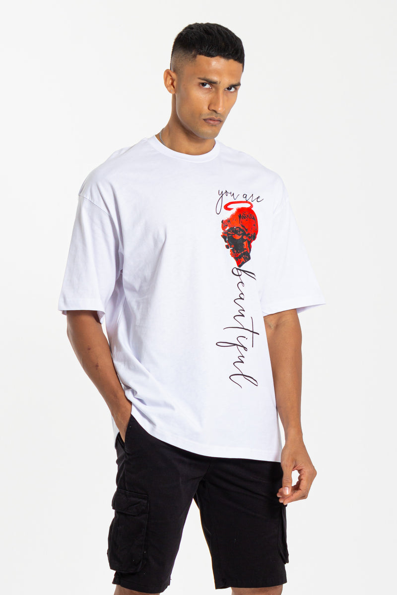 CONTRAST PRINTED T-SHIRT