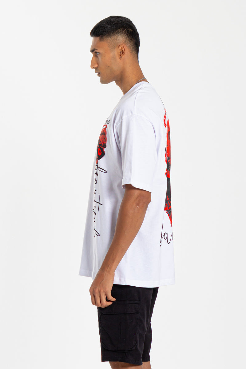 CONTRAST PRINTED T-SHIRT