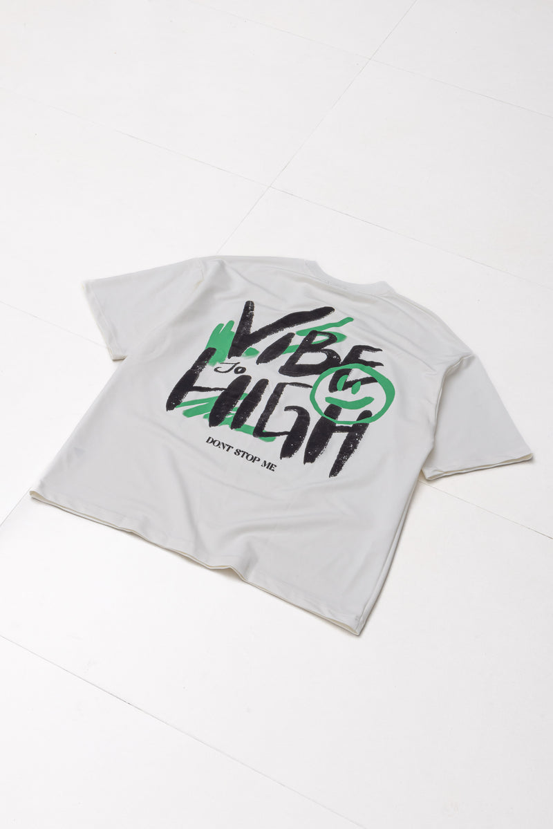 CONTRAST SLOGAN PRINT T-SHIRT