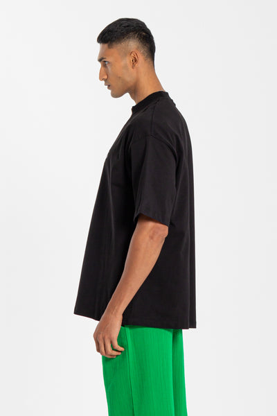 T-SHIRT WITH EMBROIDERED SLOGAN