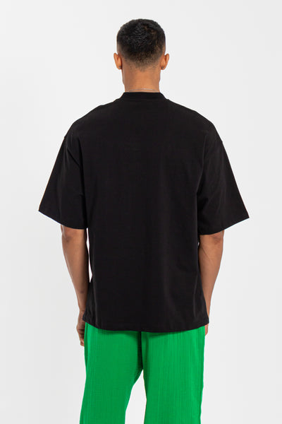 T-SHIRT WITH EMBROIDERED SLOGAN