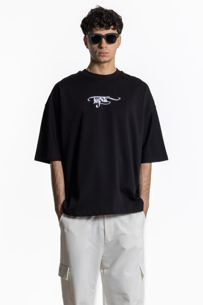 CONTRAST EMBROIDERED TUPAC T-SHIRT