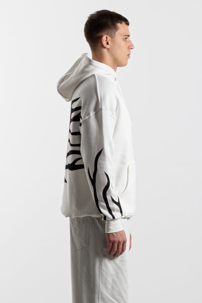 CONTRAST PRINT HOODIE