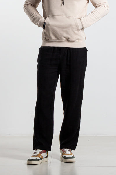 STRAIGHT FIT JOGGER WAIST TROUSERS