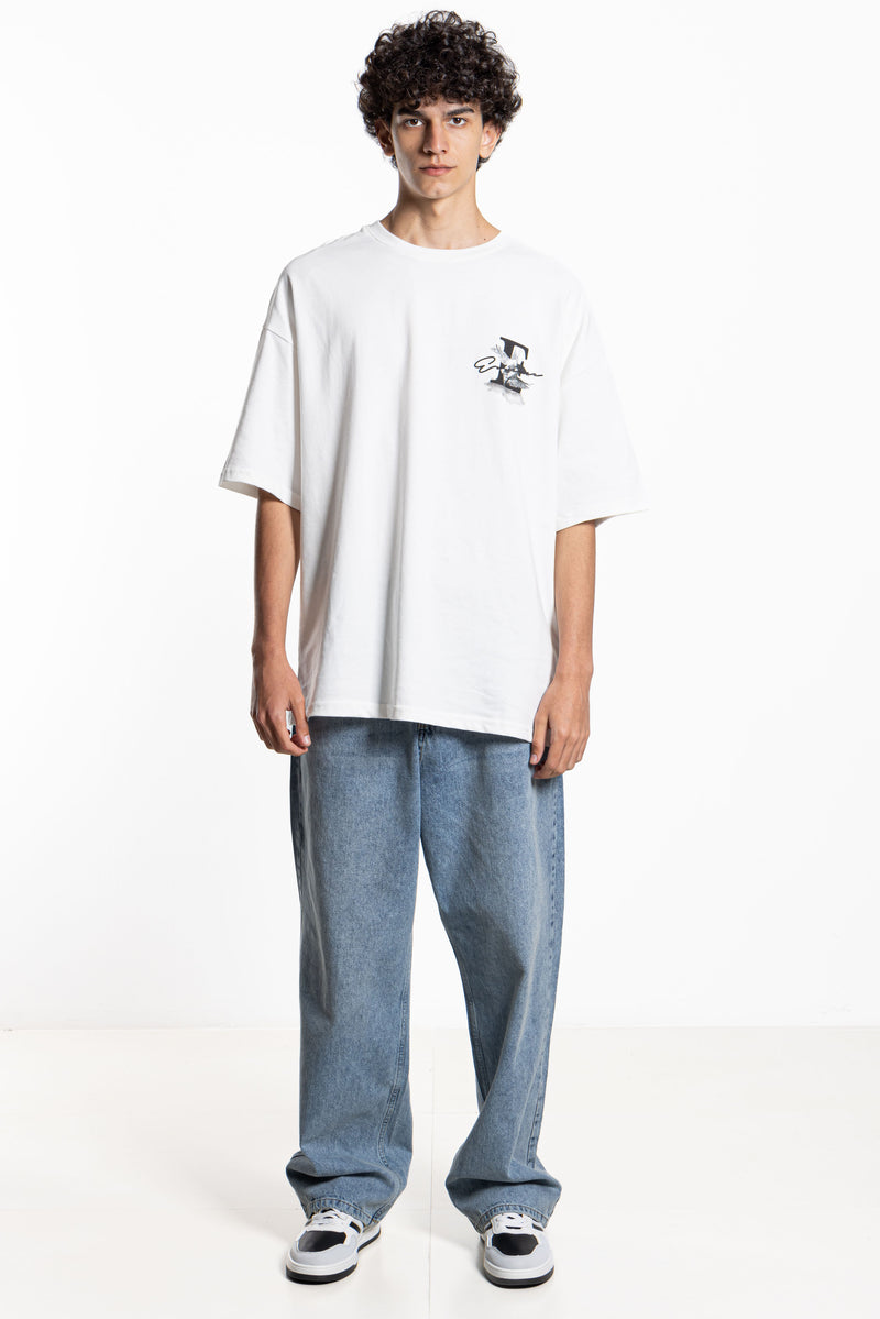 CONTRAST PRINT T-SHIRT