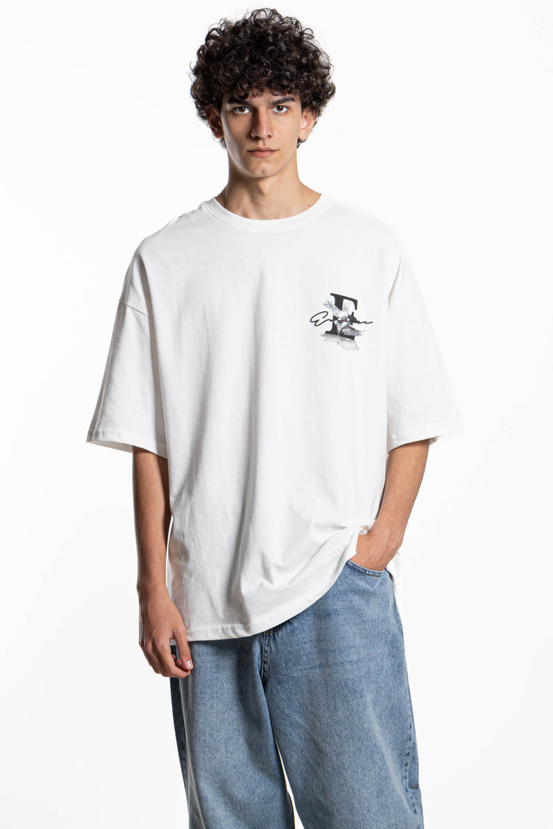 CONTRAST PRINT T-SHIRT