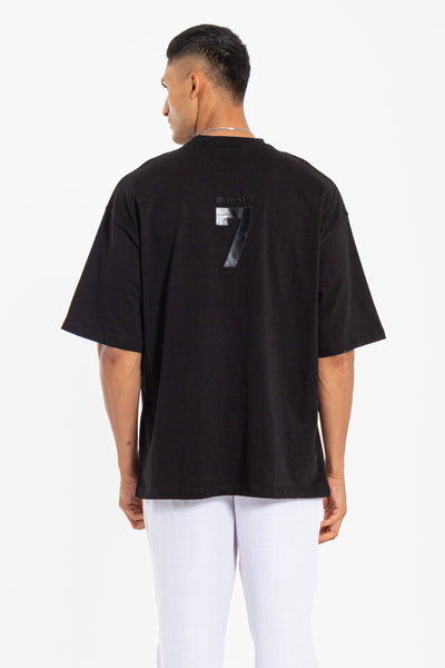 CONTRAST EMBROIDERED PATCHWORK T-SHIRT