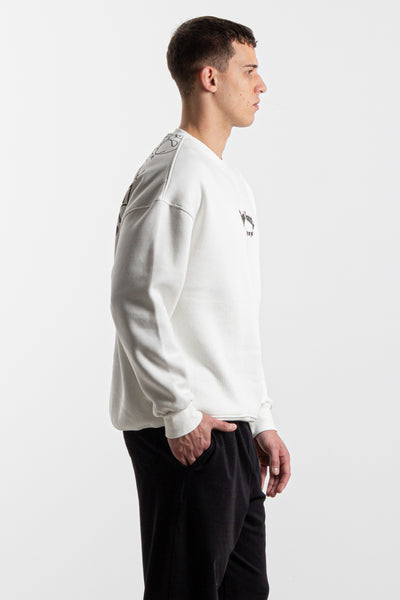 CONTRAST BACK PRINT SWEATSHIRT
