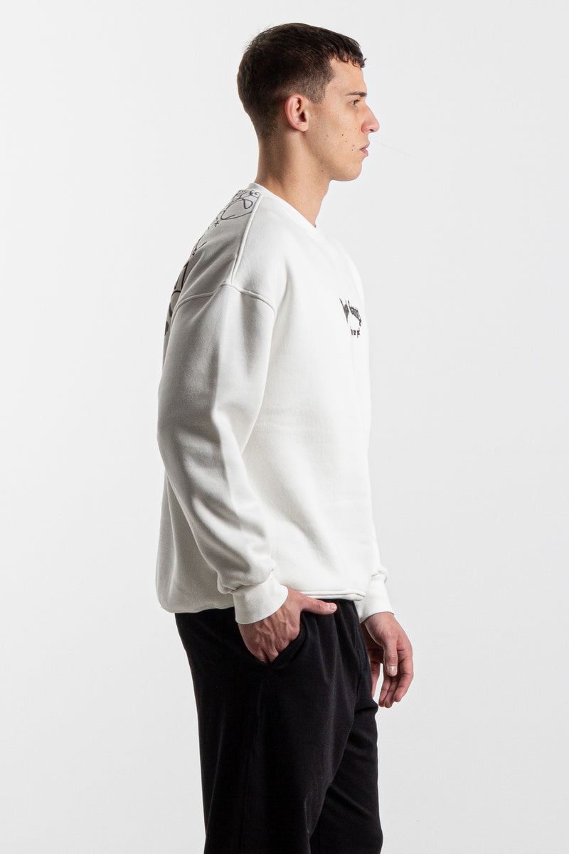 CONTRAST BACK PRINT SWEATSHIRT
