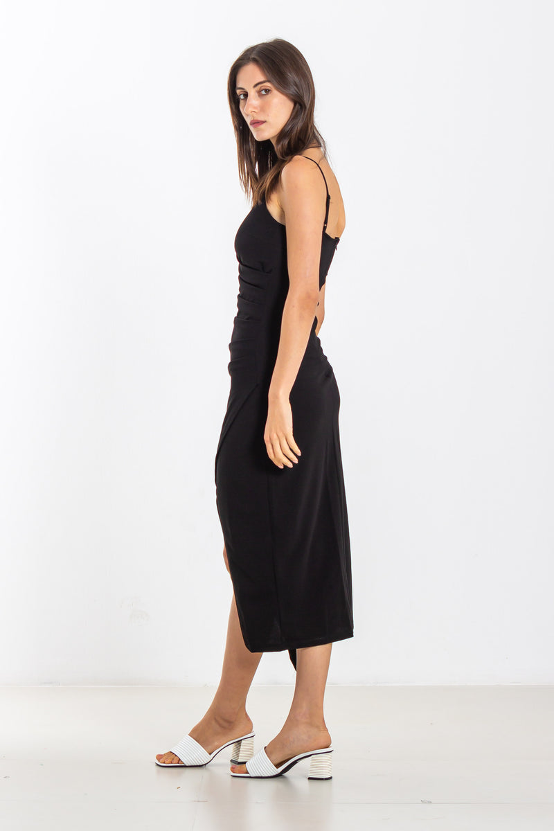 MIDI DRESS WITH CUT OUT DETIAL
