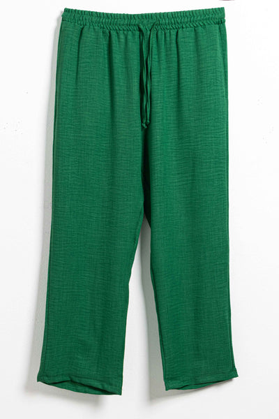 STRAIGHT FIT SOFT JOGGER WAIST TROUSERS