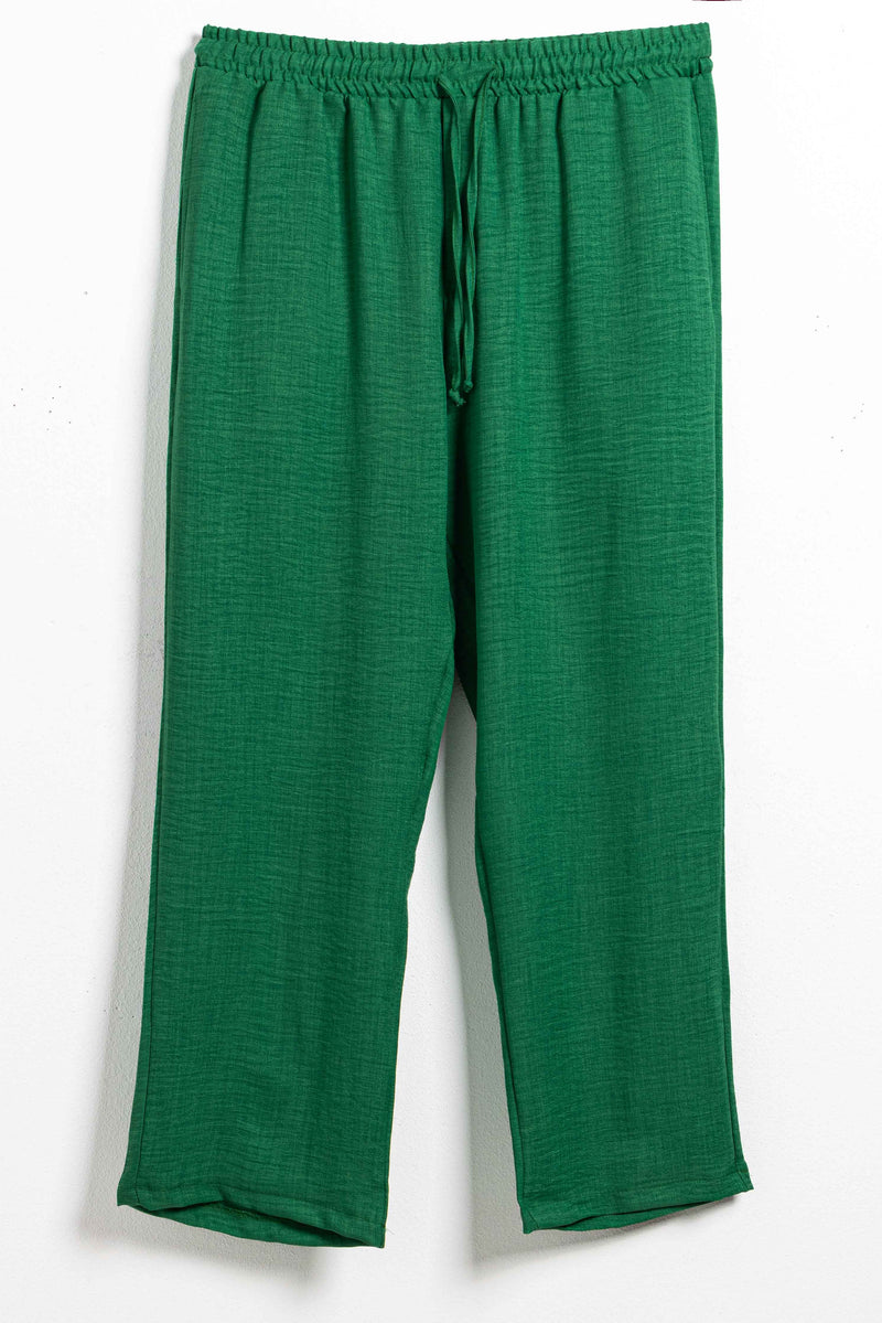 STRAIGHT FIT SOFT JOGGER WAIST TROUSERS