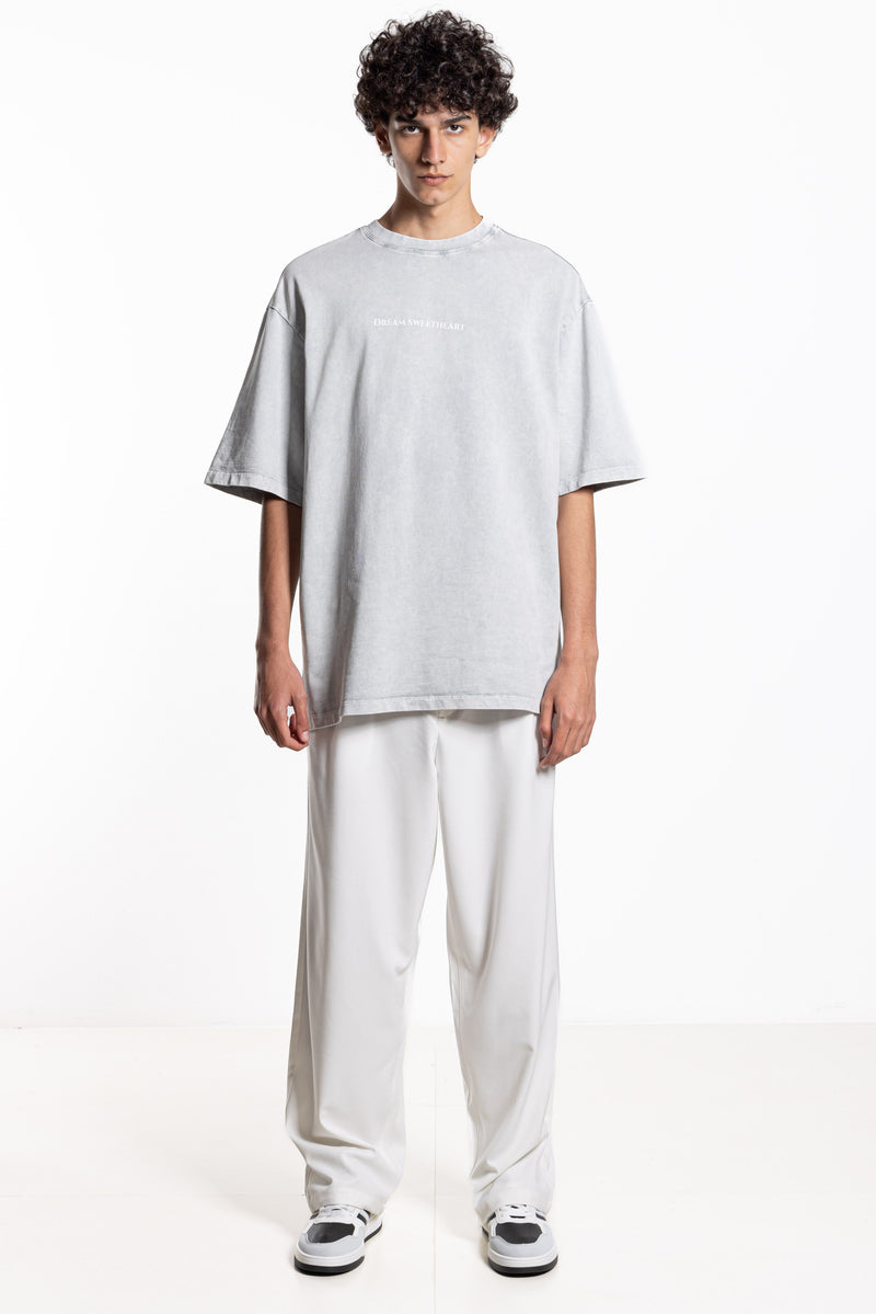 CONTRAST PRINT TERRY T-SHIRT