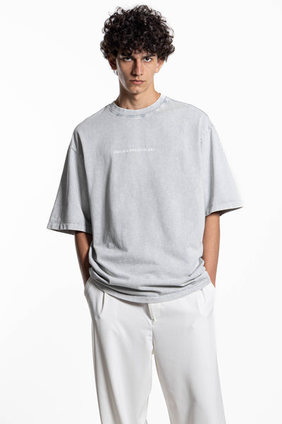 CONTRAST PRINT TERRY T-SHIRT