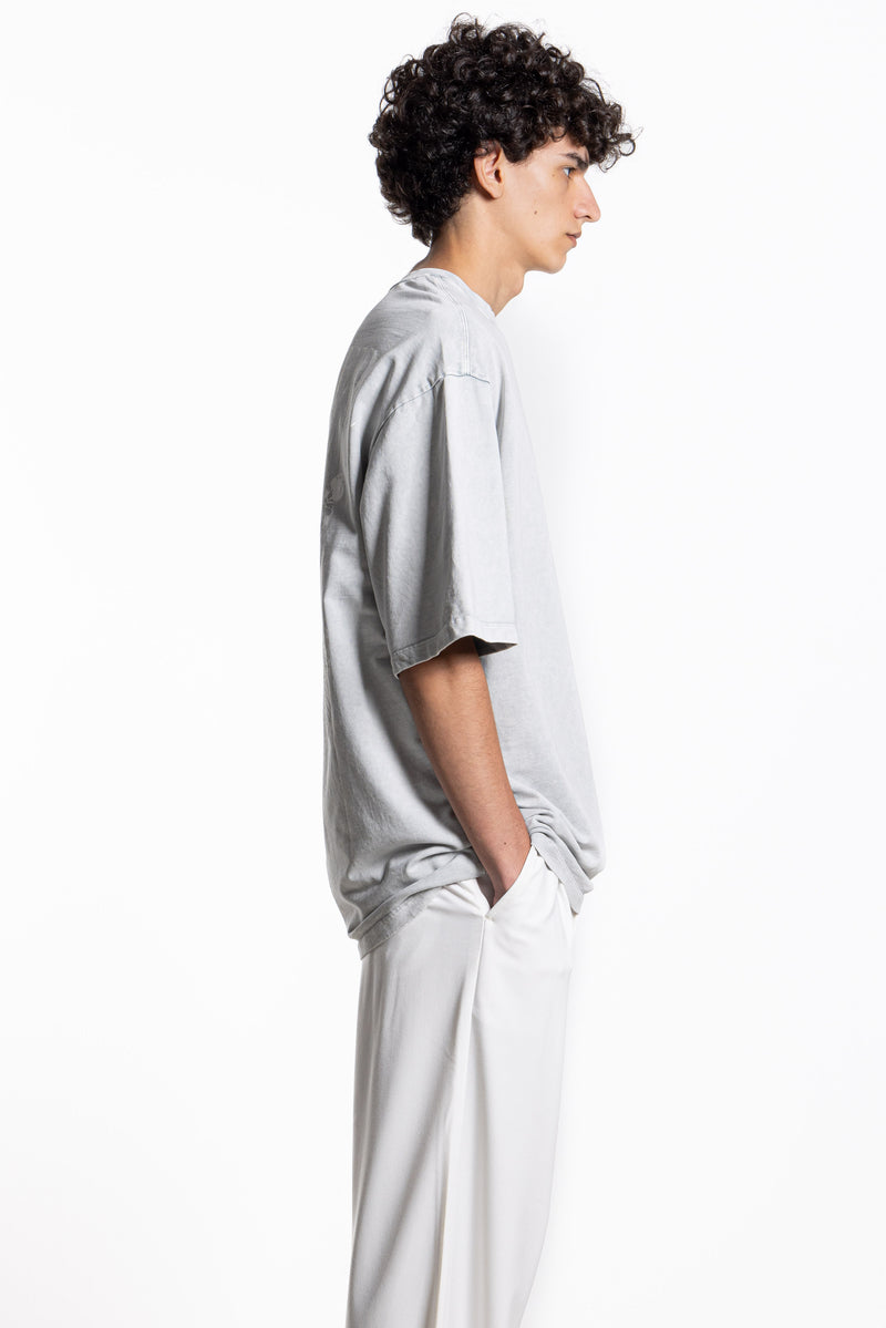 CONTRAST PRINT TERRY T-SHIRT