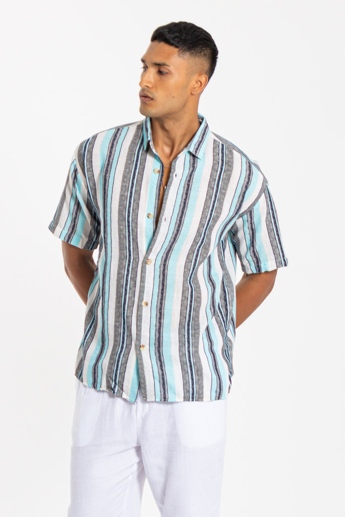 Oversized striped deals t shirt