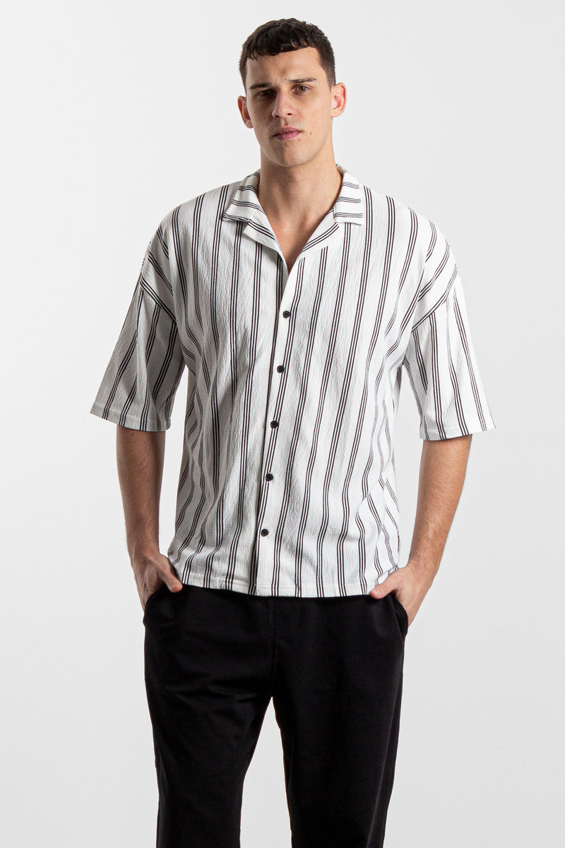 CONTRAST STRIPED SHIRT