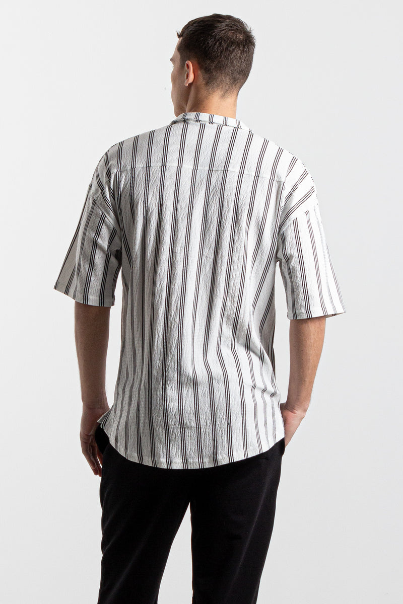 CONTRAST STRIPED SHIRT