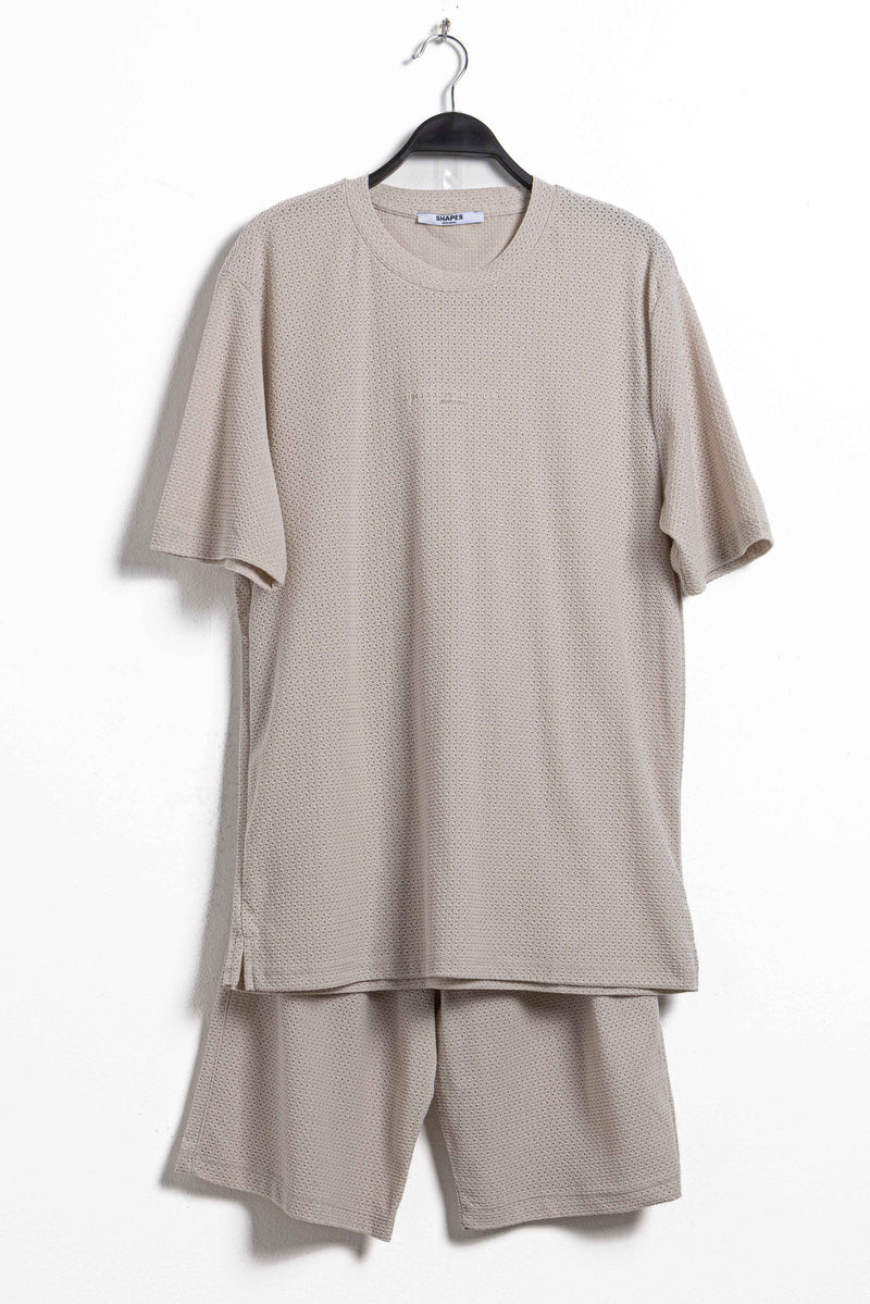 TEXTURED T-SHIRT SET