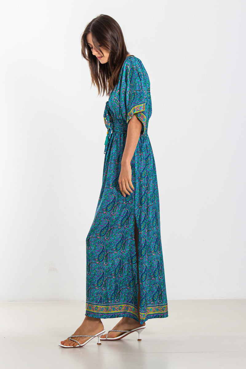 PRINTED MIDI DRESS