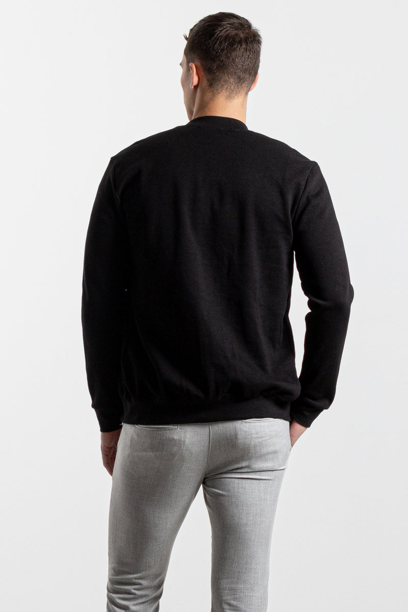 LIGHTWEIGHT KNIT BOMBER JACKET