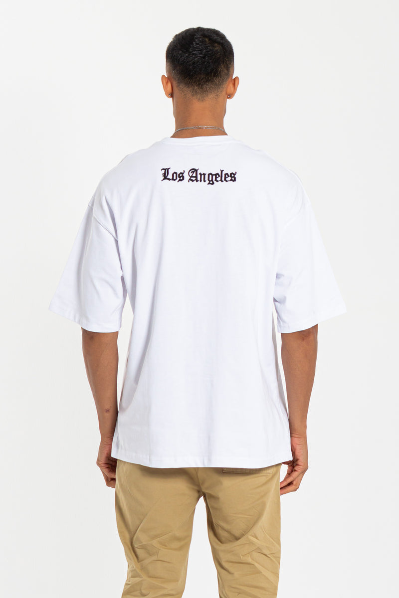 CONTRAST PRINTED LA T-SHIRT