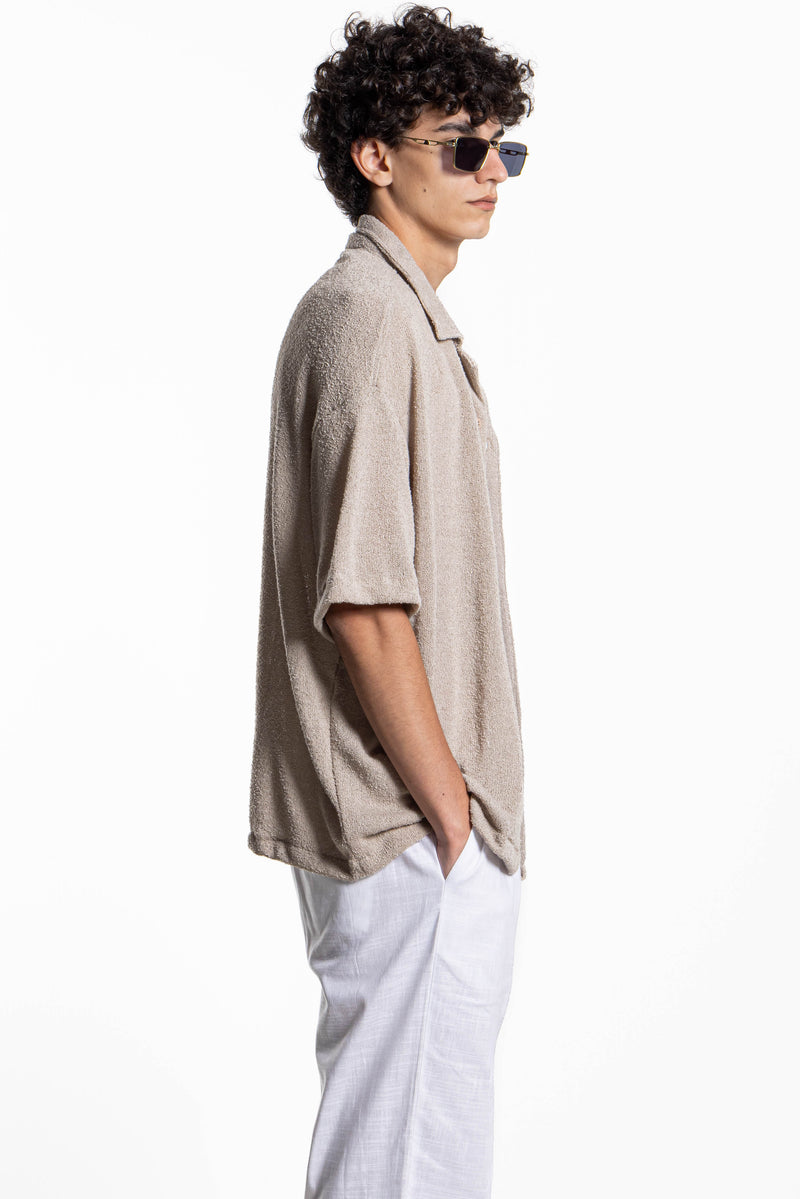 TEXTURED TOWEL-EFFECT SHIRT